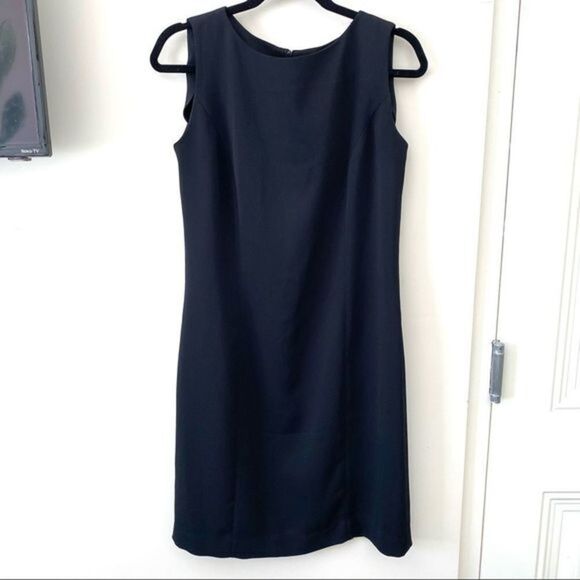 COLDWATER CREEK Sheath Dress Black Sz 8 - Picture 1 of 5